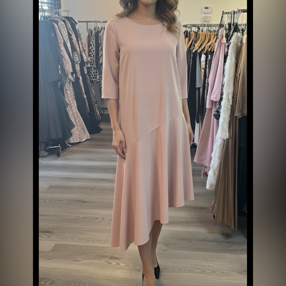 Chic Blush Midi Dress